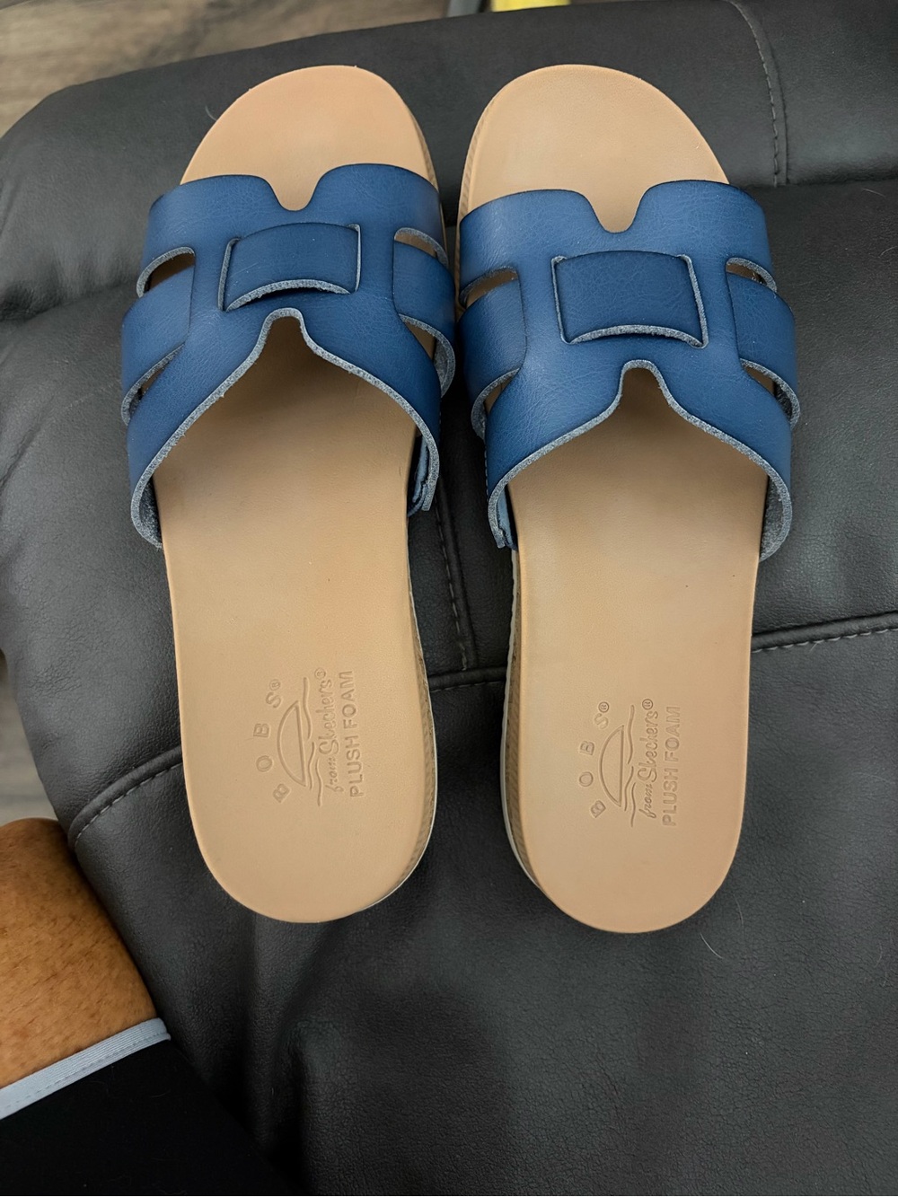 Skechers Women's Navy Blue Slide Sandals